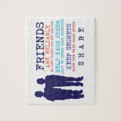 Vriendschapsvriendschap Beste vrienden Legpuzzel (Verticaal)