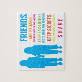 Vriendschapsvriendschap Vriendinnen beste vrienden Legpuzzel (Verticaal)