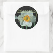 Vriendschapswerkwoorden 17:17 ronde sticker (Tas)