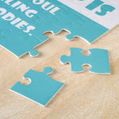 Vriendschapsziel en lichaamskriet ontworpen legpuzzel (Zijkant)