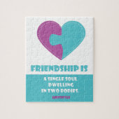 Vriendschapsziel en lichaamskriet ontworpen legpuzzel (Verticaal)