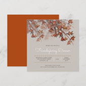 Vriendsgeven | Abstracte Waterverf Vallen Bladeren Kaart (Voorkant / Achterkant)