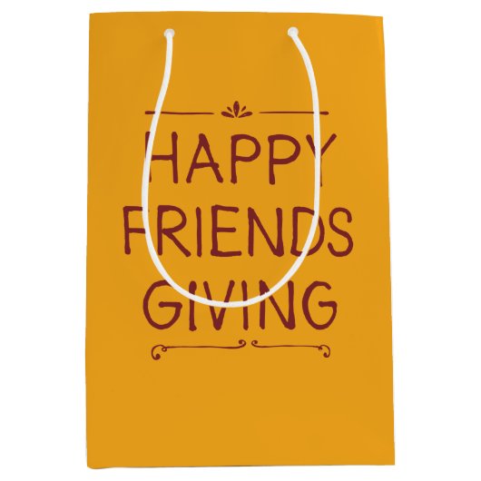 Vriendsgeven | Cadeauzak | Geel Medium Cadeauzakje (Voorkant)