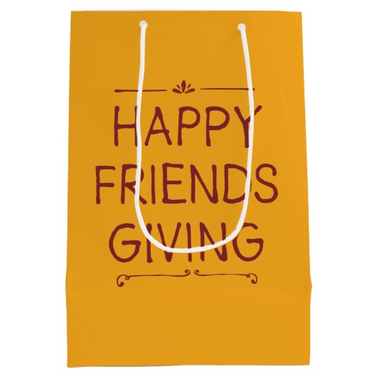 Vriendsgeven | Cadeauzak | Geel Medium Cadeauzakje (Achterkant)
