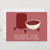 Vriendsgeven Cranberry Sauce Thanksgiving Diner Kaart (Achterkant)
