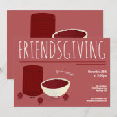 Vriendsgeven Cranberry Sauce Thanksgiving Diner Kaart (Voorkant / Achterkant)