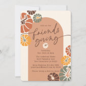 Vriendsgeven Dinner Arch Herfst Terracotta Pompoen Kaart (Voorkant)