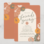 Vriendsgeven Dinner Arch Herfst Terracotta Pompoen Kaart (Voorkant / Achterkant)