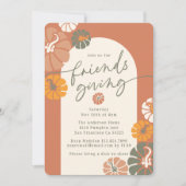 Vriendsgeven Dinner Arch Herfst Terracotta Pompoen Kaart (Voorkant)