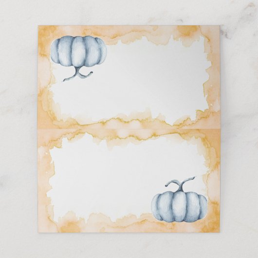 Vriendsgeven pompoen waterverf gastenkaarten plaatskaartje (Buitenkant ongevouwen)