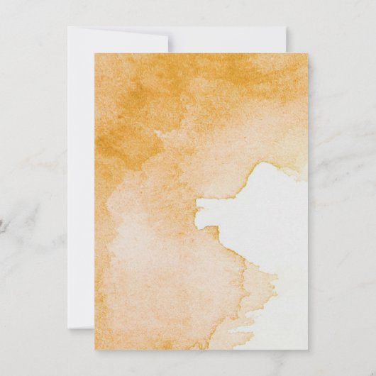 Vriendsgeven pompoen waterverf sinaasappel en blau kaart (Achterkant)