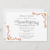 Vriendsgeven Potluck Feest Thanksgiving Diner Kaart (Voorkant)