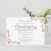 Vriendsgeven Potluck Feest Thanksgiving Diner Kaart (Staand voorkant)