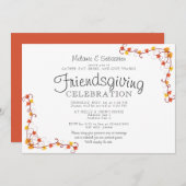 Vriendsgeven Potluck Feest Thanksgiving Diner Kaart (Voorkant / Achterkant)