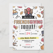 Vriendsgiving Diner Thanksgiving Uitnodiging (Voorkant)