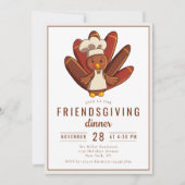Vriendsgiving Diner Turkije Chef-kok | THANKSGIVIN Kaart (Voorkant)