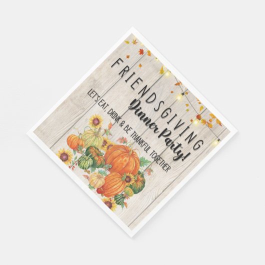 Vriendsgiving etentje servetten (Hoek)