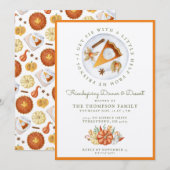 Vriendsgiving Ik krijg taart met hulp van mijn vri Kaart (Voorkant / Achterkant)