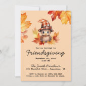 Vriendsgiving Kleine Turkije Herfst Waterverf Kaart (Voorkant)