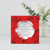 Vriendsgiving Rode Herfst bladeren | THANKSGIVING Kaart (Staand voorkant)