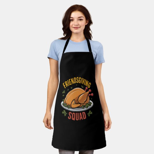 Vriendsgiving Squad Turkije Diner Gift Matching Schort (Gedragen)