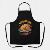 Vriendsgiving Squad Turkije Diner Gift Matching Schort (Voorkant)