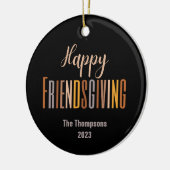 Vriendsgiving Thanksgiving Party Favor Custom Keramisch Ornament (Links)