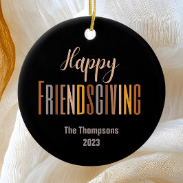 Vriendsgiving Thanksgiving Party Favor Custom Keramisch Ornament