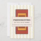 Vriendsgiving Uitnodiging - Geometrisch Modernisme (Voorkant)