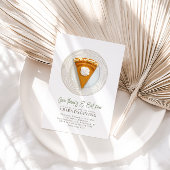 Vriendsgiving Waterverf Pompoen Pie Invitation Kaart