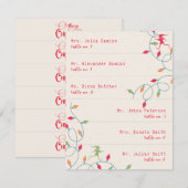 Vriendsmas Jolliest Bunch Christmas Place Cards Kaart (Voorkant / Achterkant)