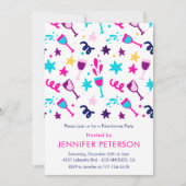 Vriendsmas uitnodigingen Cocktail Modern Roze (Voorkant)