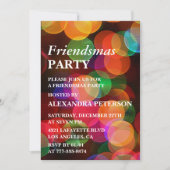 Vriendsmas uitnodigingen Kleurrijke Confetti Spark (Voorkant)