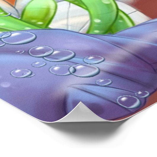 VriendVis poster van schattige cartoon (Hoek)