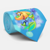 VriendVis schattig stropdas cartoon met vis (Opgerold)