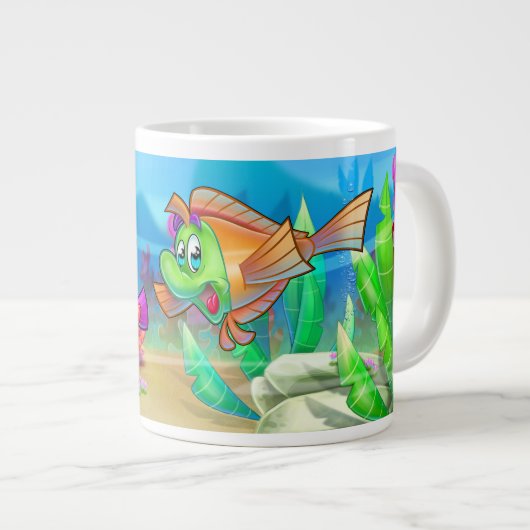 VriendVis schattige cartoon  Grote Koffiekop (Voorkant rechts)