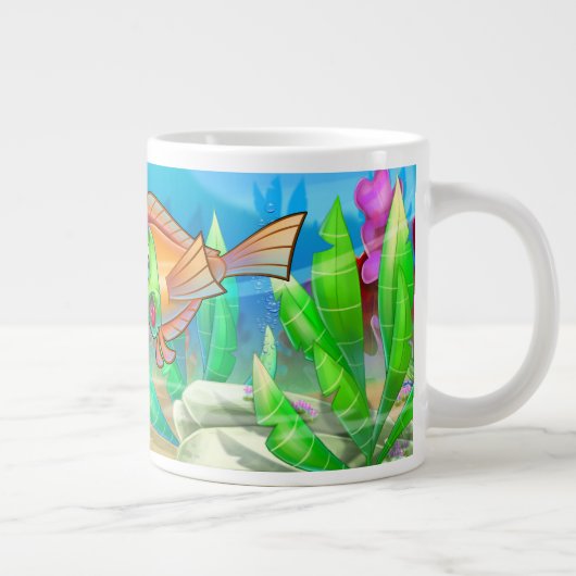 VriendVis schattige cartoon  Grote Koffiekop (Rechts)