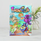 VriendVis schattige cartoon  Kaart (Staand voorkant)