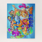 VriendVis schattige cartoon Legpuzzel (Verticaal)