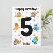 VriendVis schattige cartoon verjaardagskaart Bedankkaart (Staand voorkant)