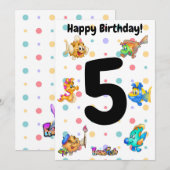 VriendVis schattige cartoon verjaardagskaart Bedankkaart (Voorkant / Achterkant)