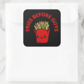 VRIES VÓÓR GUYS grappige franse friet Vierkante Sticker (Tas)