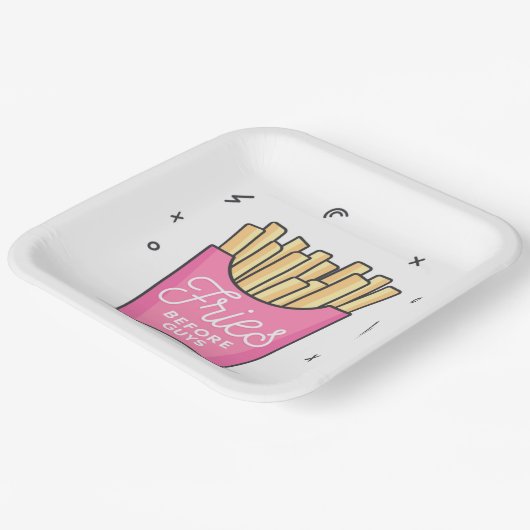 Vries voor jongens papieren bordje (Gebogen)