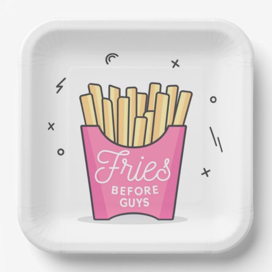 Vries voor jongens papieren bordje (Voorkant)