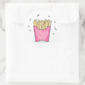 Vries voor jongens ronde sticker (Tas)