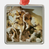 Vriesdetail van een gevechtsscène metalen ornament (Voorkant)