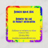 Vriesdrogen gedroogd Snoep Custom Kleurrijk Gepers Vierkante Visitekaartje (Achterkant)