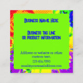 Vriesdrogen gedroogd Snoep Custom Kleurrijke Brigh Vierkante Visitekaartje (Achterkant)