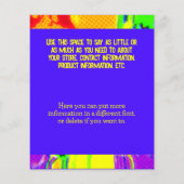 Vriesdrogen gedroogd Snoep Kleurrijke Custom Busin Flyer (Achterkant)