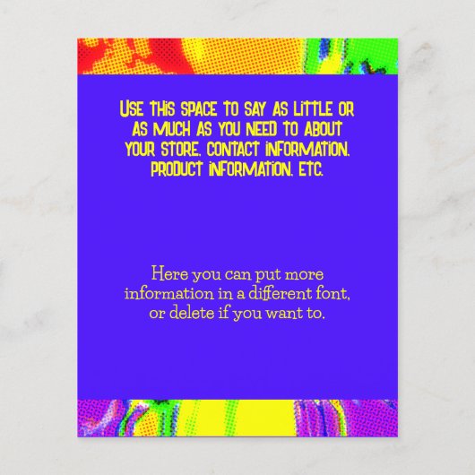 Vriesdrogen gedroogd Snoep Kleurrijke Custom Busin Flyer (Achterkant)